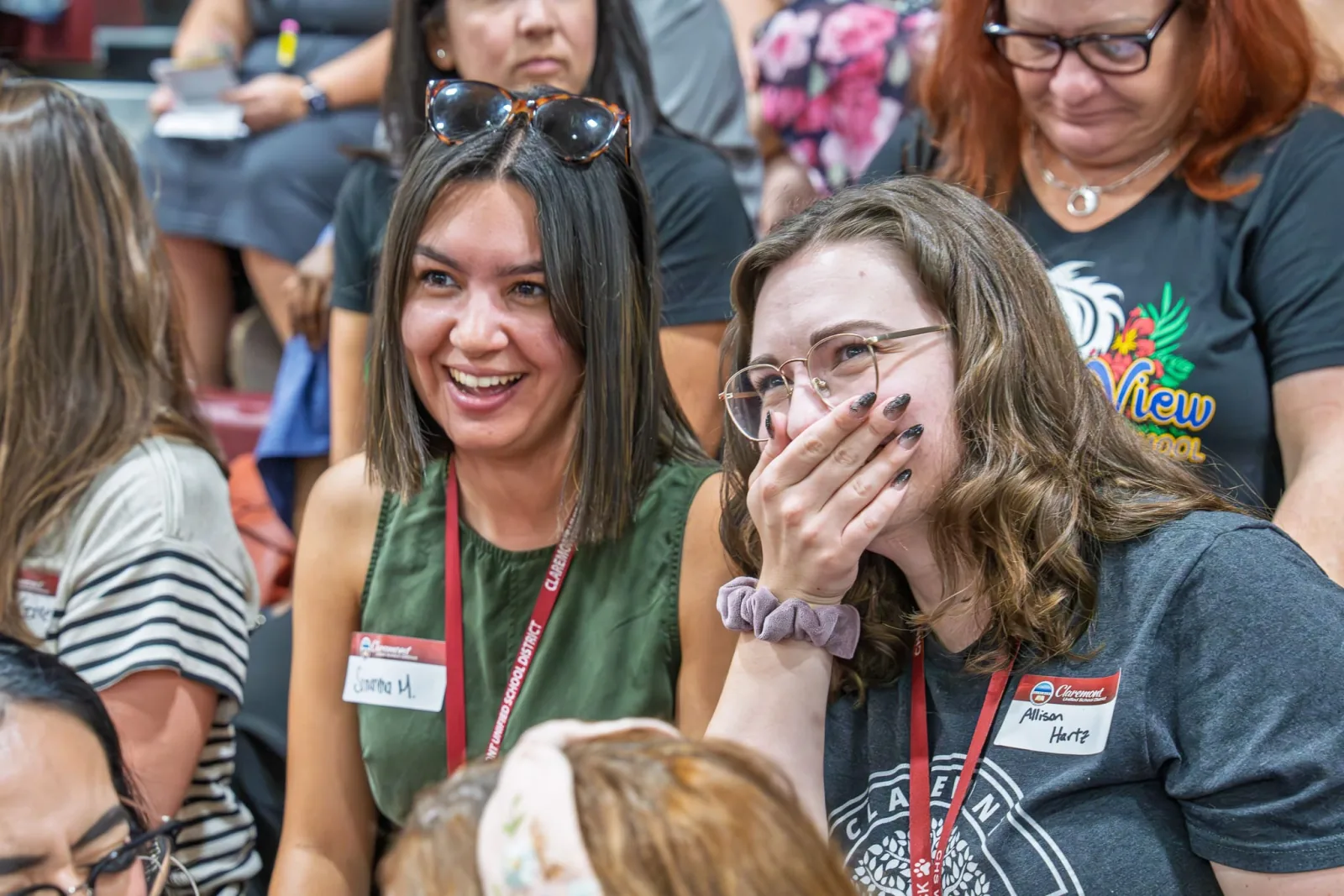 Educators reacting during an UNLOCK experience